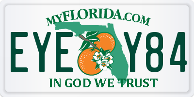 FL license plate EYEY84