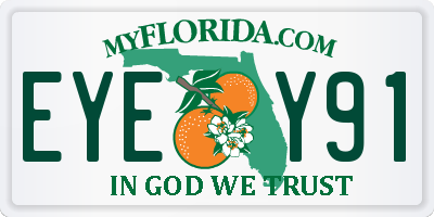 FL license plate EYEY91