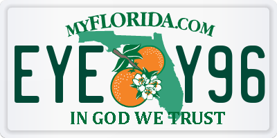 FL license plate EYEY96