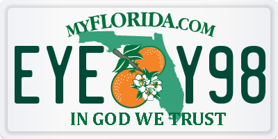 FL license plate EYEY98