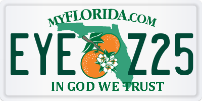 FL license plate EYEZ25