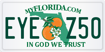 FL license plate EYEZ50