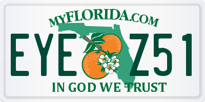 FL license plate EYEZ51