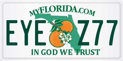 FL license plate EYEZ77