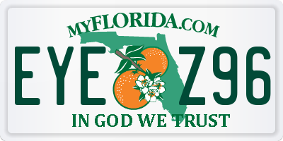 FL license plate EYEZ96