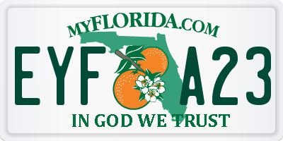 FL license plate EYFA23