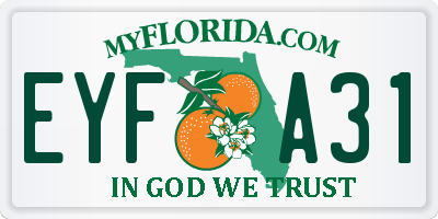 FL license plate EYFA31