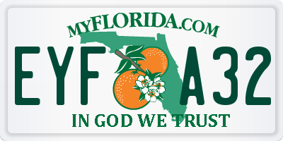 FL license plate EYFA32