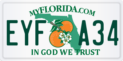 FL license plate EYFA34