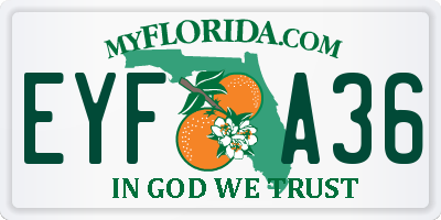 FL license plate EYFA36