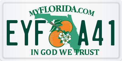 FL license plate EYFA41