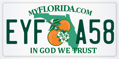 FL license plate EYFA58
