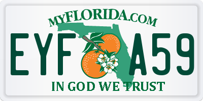 FL license plate EYFA59