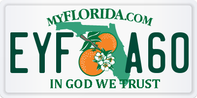 FL license plate EYFA60