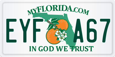 FL license plate EYFA67
