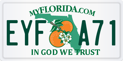 FL license plate EYFA71