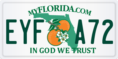 FL license plate EYFA72