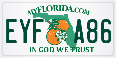 FL license plate EYFA86