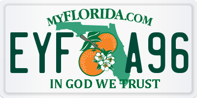 FL license plate EYFA96