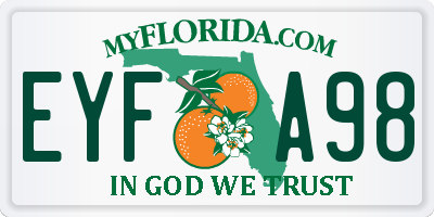 FL license plate EYFA98