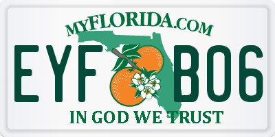 FL license plate EYFB06
