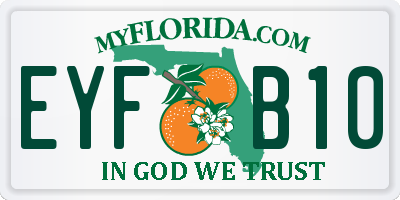 FL license plate EYFB10