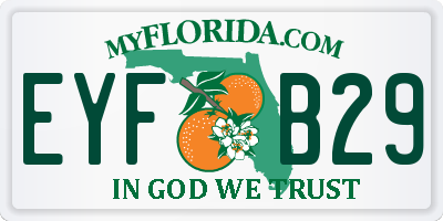 FL license plate EYFB29