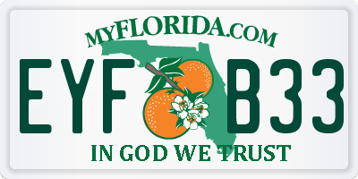FL license plate EYFB33