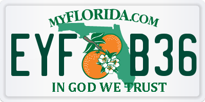 FL license plate EYFB36