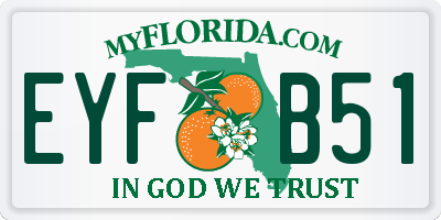 FL license plate EYFB51