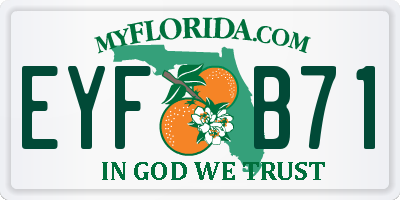FL license plate EYFB71