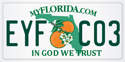 FL license plate EYFC03