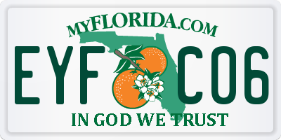 FL license plate EYFC06