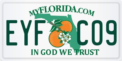 FL license plate EYFC09