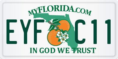 FL license plate EYFC11