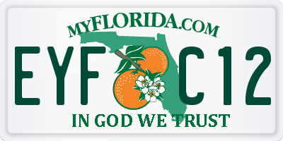 FL license plate EYFC12