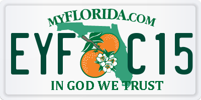 FL license plate EYFC15