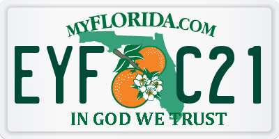 FL license plate EYFC21