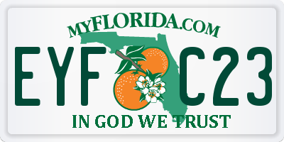 FL license plate EYFC23
