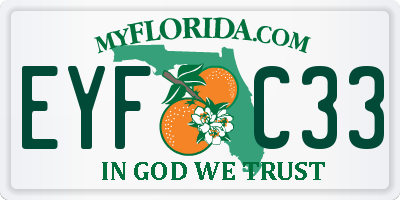 FL license plate EYFC33