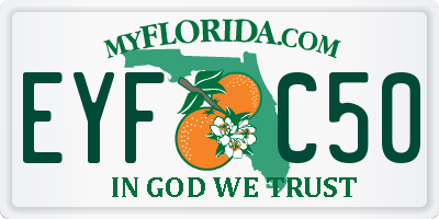 FL license plate EYFC50