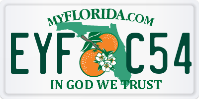 FL license plate EYFC54