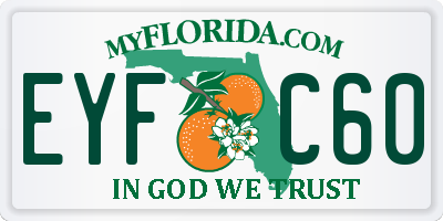 FL license plate EYFC60