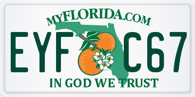 FL license plate EYFC67
