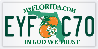 FL license plate EYFC70