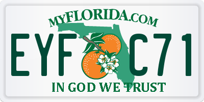 FL license plate EYFC71