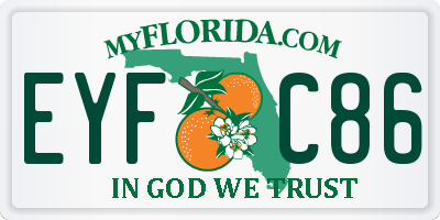 FL license plate EYFC86