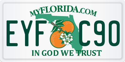 FL license plate EYFC90