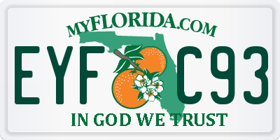 FL license plate EYFC93