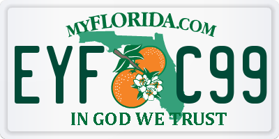 FL license plate EYFC99
